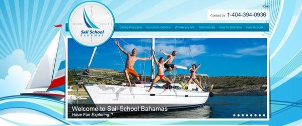 Beautiful graphics make this site stand out. http://www.sailschoolbahamas.com