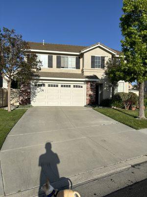 Fresh paint on the trim, shutters and doors.