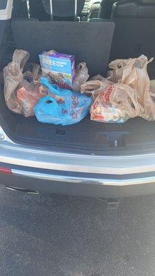 This is what $163 of groceries look like....