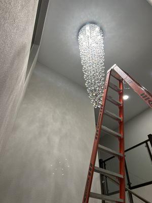 High ceiling crystal Chandelier