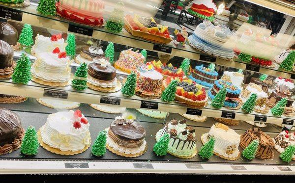 Lovely cakes in the case