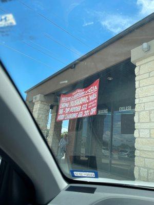 Owner with his false advertised poster not willing to honor it