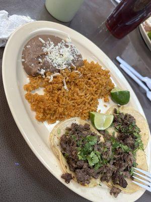 3 Taco Taco Loco Plate Lunch Special - Carne Asada