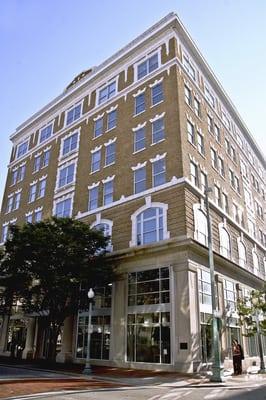 The Martin Building houses the Norfolk Campus Provost's Office, Academic Division of Languages, Math, and Sciences and the Library.