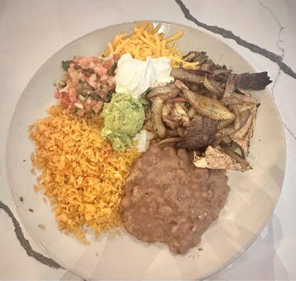 Combo fajita plate