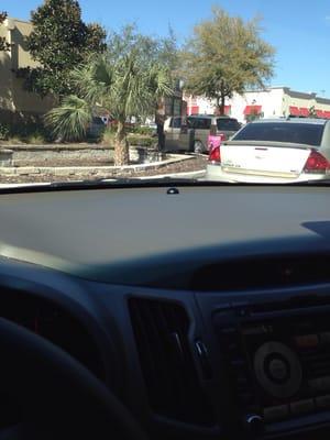 Always the inevitable long drive thru line, but I Dunkin Donuts, donuts!  My faves since I was a little girl growing up in NYC!