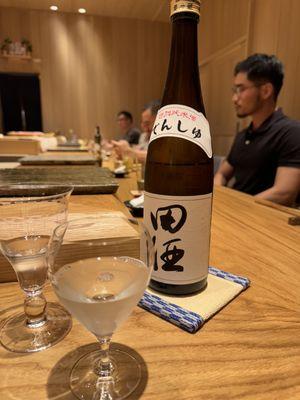 Unlimited sake during nigiri. Nishida Denshu Tokubetsu