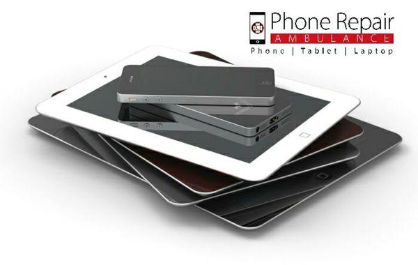 We fix iPhones tablets Galaxy and laptops