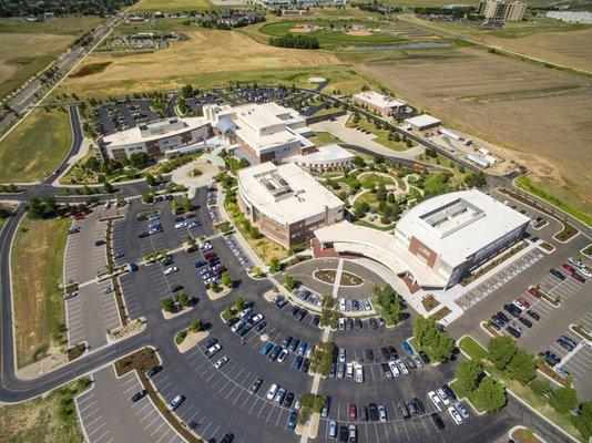 There are four, 3-story buildings on the hospital's 50-acre campus.