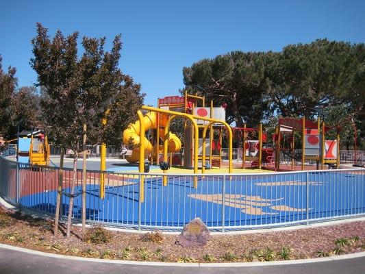 cushy ground in play area - nice!