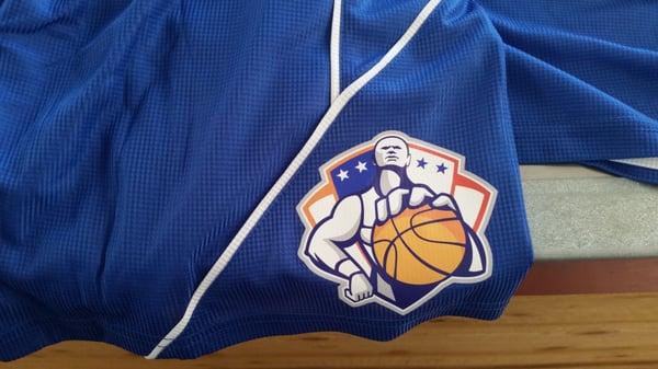 Legends Hoops  multi-color logo silk screen on basketball shorts!