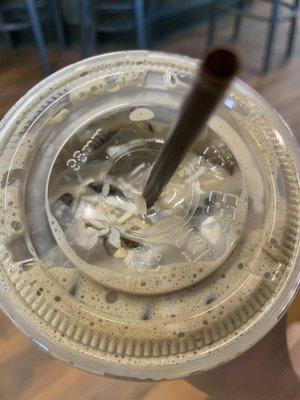 Iced Toasted Coconut Hojicha Latte