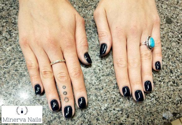 Cool black gel nails!