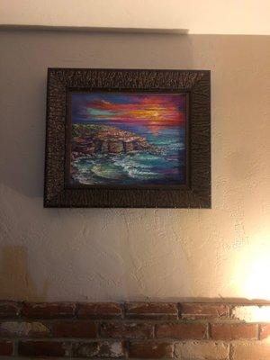 Our painting with gorgeous frame