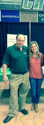 Bob Boldt with Kelli Edwards at the Historic Chicago Bungalow Show. Edwards is the host of cohost of HGTVs "Design on a Dime."