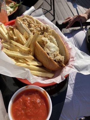 Chicken cheesesteak hoagie