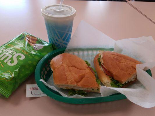 lunch combo oven roasted turkey sandwich