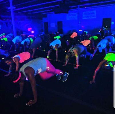 We celebrated our 3rd anniversary with a Black light workout- it was awesome!