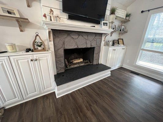 Fireplace hearth Install