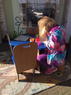 They have an activity table for kids who are sick!