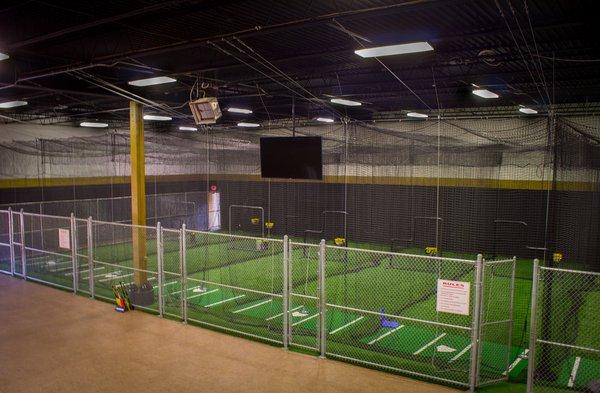 Over view  of our batting cages from our Balcony seating area