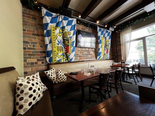 View of the dining area.