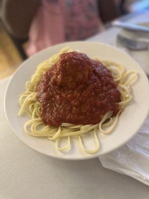 Spaghetti and meatballs