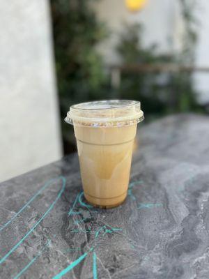 Iced Sugared Apple Latte with oat milk