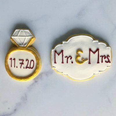 Wedding customized sugar cookies