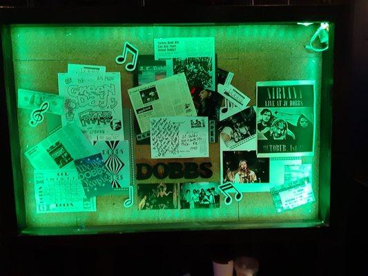 Memorabilia display at Dobbs On South