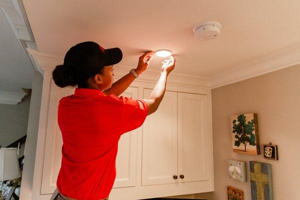 Our electricians are pros at recessed lighting projects.