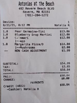 $2 Fee for not paying cash! Report to BBB, Consumer Affairs Att General. Go down the street for better food & better price with no fee!