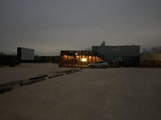 The snack bar area and screen 2.