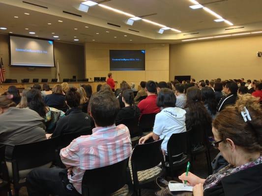 Crowded house at the Emotional Intelligence & Leadership Seminar w/speaker Anne Calle, County HR Manager.