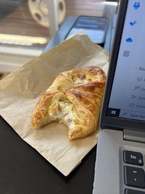 Sausage and egg croissant- amazingly flaky and light