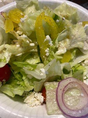 1/4 of the greek salad