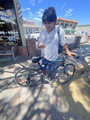 carlos with fixed bike