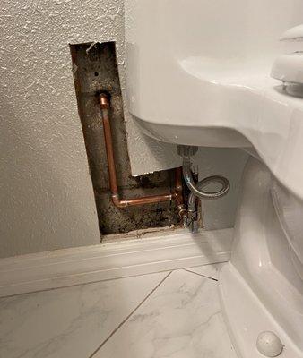 Hello friends! Here is a fun job we recently completed that required replacing some piping inside the wall.