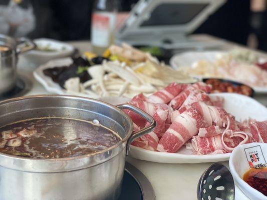 Spicy Hotpot with friends!