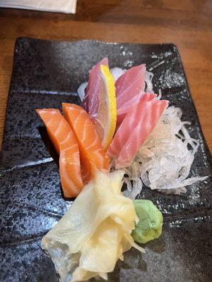 Sashimi sampler appetizer