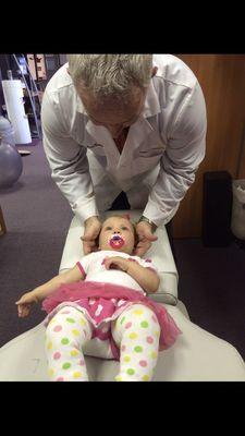 This is Aubrei getting an adjustment when she was sick! We've always relied on chiropractic to support the kids immune systems!