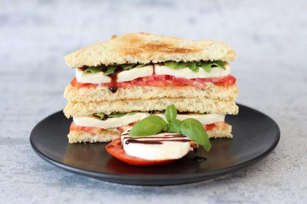 Newly crafted Caprese Sandwich.