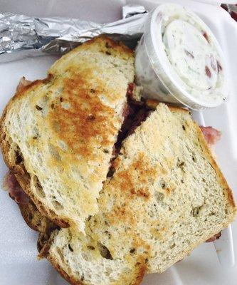 Pastrami on rye & potato salad!