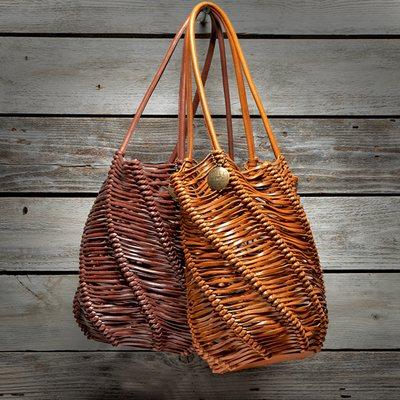 hand-woven lace leather bags