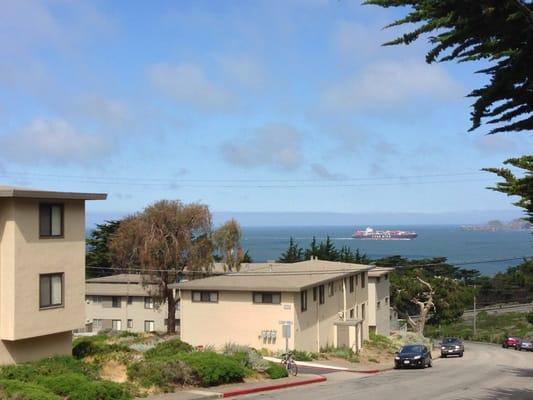 There are many #steamships sail pass our beach house. Nice to see daily!