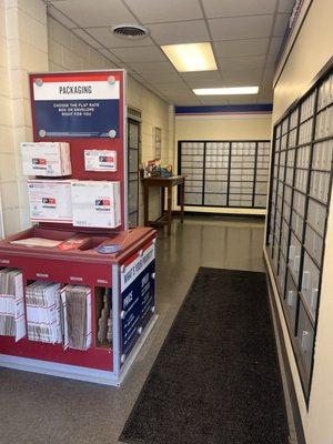 Inside post office: PO Boxes