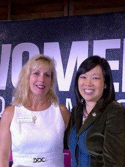 Women in Business Hear Me Roar Awards Judge Samantha Bond Richman with  Lisl Liang President, CEO/ Editor in Chief, SRQ Media Group Sarasota