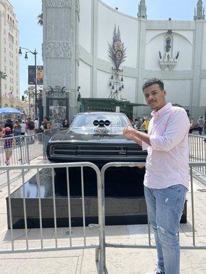 And of course #fastandfurious car on display at #graumanschinesetheater in #hollywood.