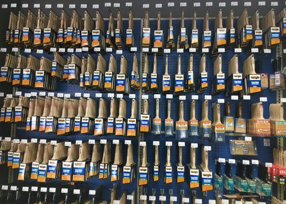 A sample of the Corona brushes carried at the store