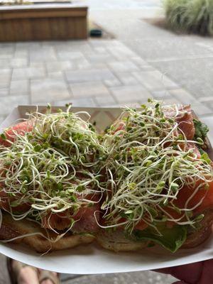 Avo toast with lox.